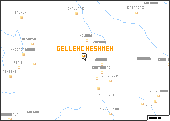 map of Gelleh Cheshmeh