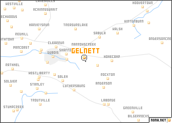 map of Gelnett