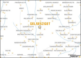 map of Gelsesziget