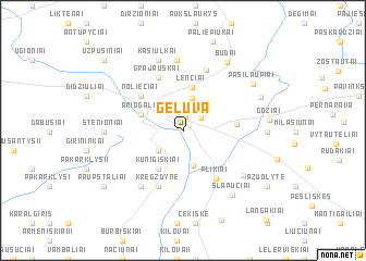 map of Gėluva