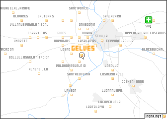 map of Gelves