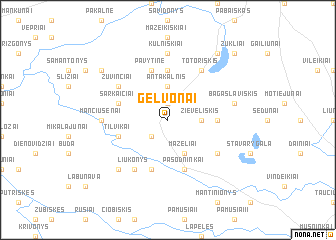 map of Gelvonai