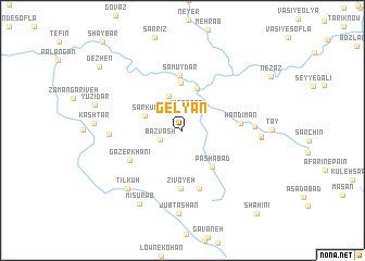 map of Gelyān