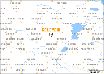 map of Gelžyčiai