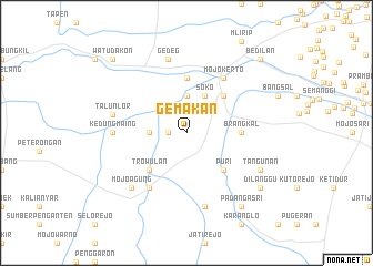 map of Gemakan