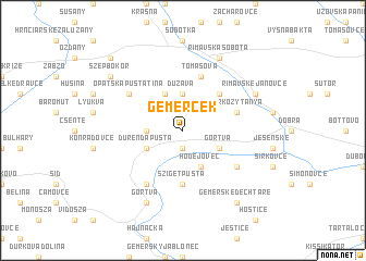 map of Gemerček