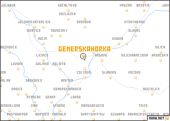 map of Gemerská Horka