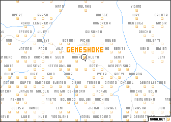 map of Geme Shokē