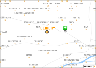 map of Gémigny