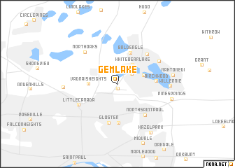 map of Gem Lake