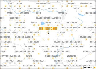 map of Gemünden