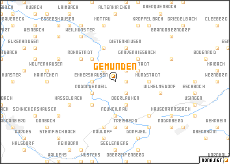 map of Gemünden