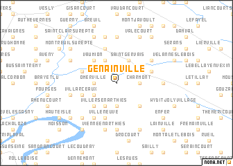 map of Génainville