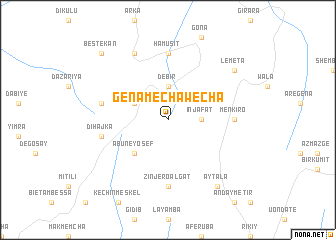 map of Gena Mechʼawecha