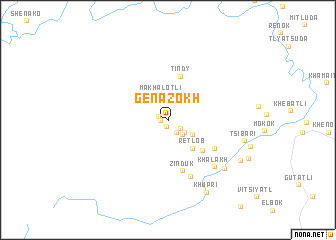 map of Genazokh