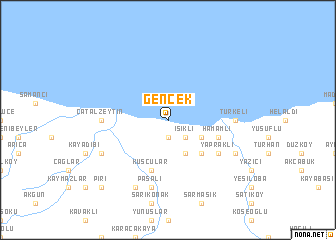 map of Gencek