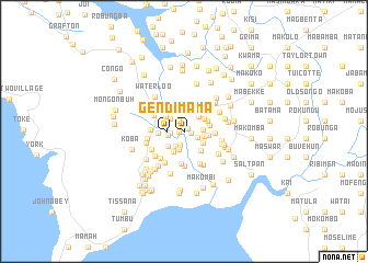 map of Gendima