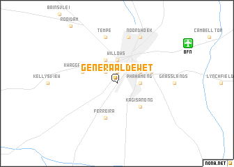 map of Generaal de Wet