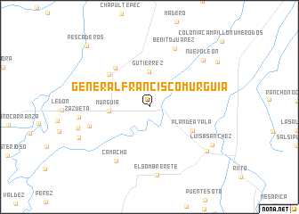 map of General Francisco Murguía