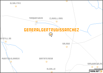 map of General Gertrudis Sánchez