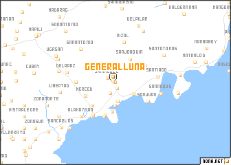 map of General Luna