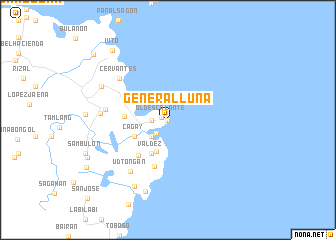 map of General Luna