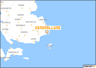map of General Luna