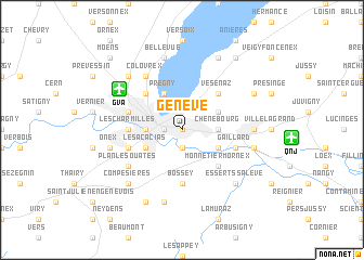 map of Genève