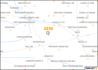 map of Gené