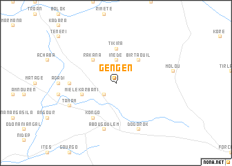 map of Gèngèn