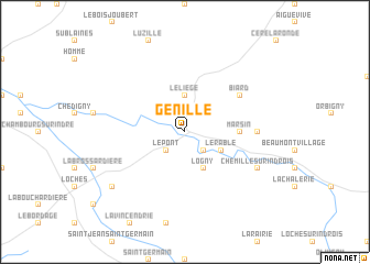 map of Génillé