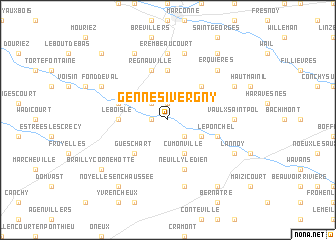 map of Gennes-Ivergny