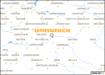 map of Gennes-sur-Seiche