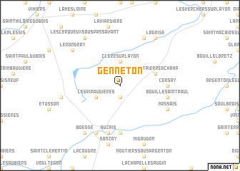 map of Genneton