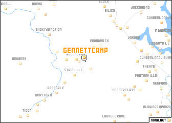 map of Gennett Camp