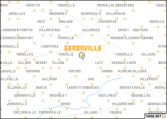 map of Génonville