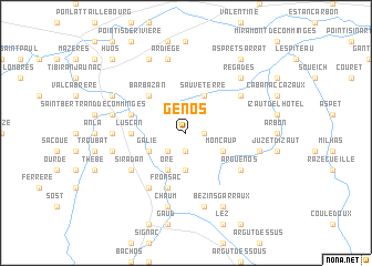 map of Génos