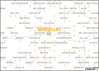 map of Genouillac