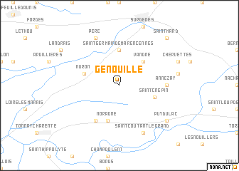map of Genouillé