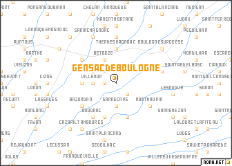 map of Gensac-de-Boulogne