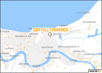 map of Gentilly Terrace