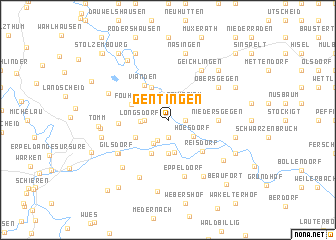 map of Gentingen