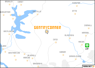 map of Gentry Corner