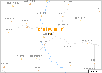 map of Gentryville