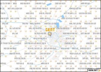 map of Gent