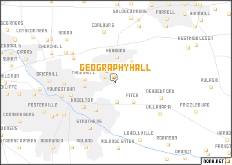 map of Geography Hall