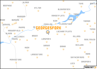 map of Georges Fork