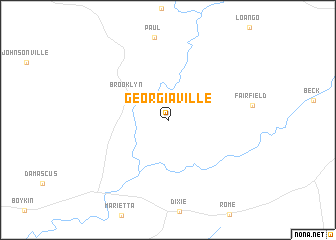 map of Georgiaville