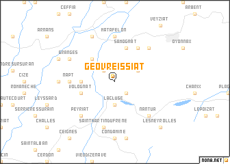 map of Géovreissiat