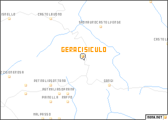 map of Geraci Siculo